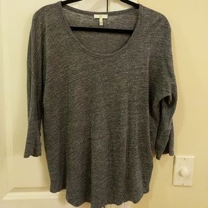 Joie Ashlee linen top heathered blue